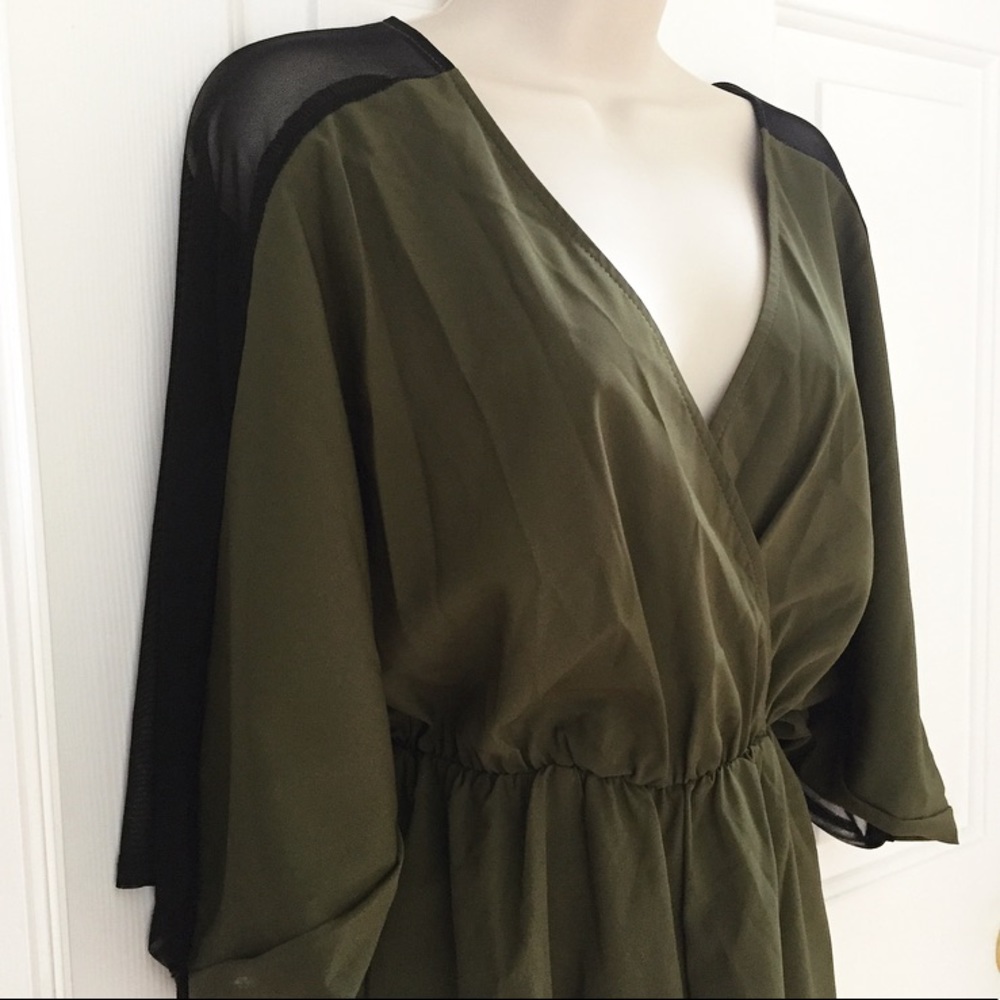 Green Mesh Romper - Picture 3 of 5